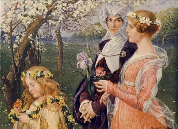 Spring by Elisabeth Sonrel Oil Painting Reproductions