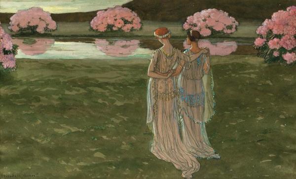 Méditations Devant Le Lac by Elisabeth Sonrel Oil Painting Reproductions