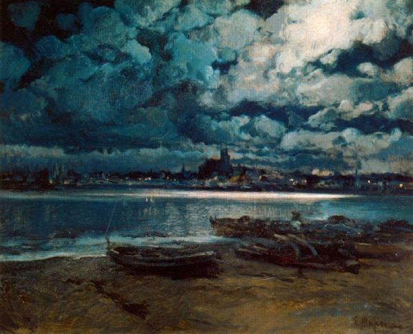 Nocturno De Palma De Mallorca by Eliseo Meifren I Roig Oil Painting Reproductions
