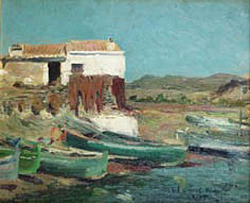 Paisaje Con Barcas by Eliseo Meifren I Roig