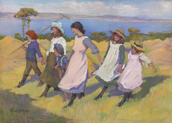 Here We Are Gathering Nuts In May by Elizabeth Adela Stanhope Forbes Oil Painting Reproductions