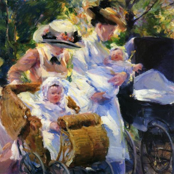 In Rittenhouse Square by Elizabeth Sparhawk-jones Oil Painting Reproductions