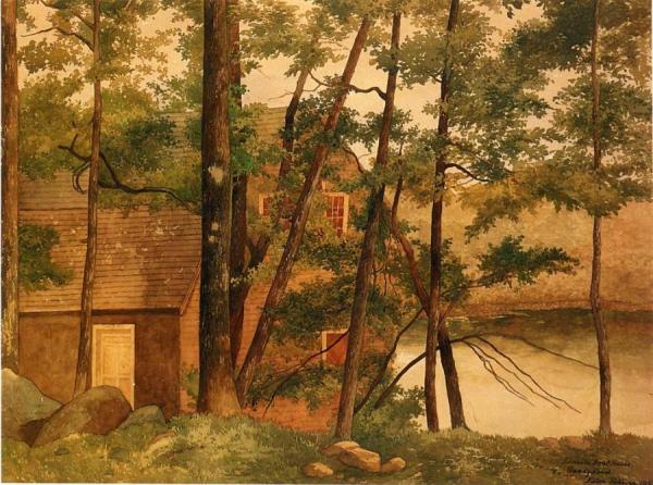 Lincoln Boat House, Sandy Pond by Ellen Robbins