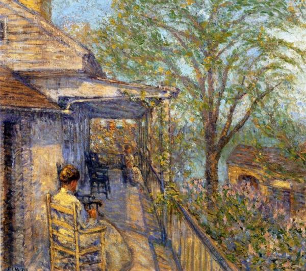 Elmer Livingston Macrae The Upper Porch At The Holley House