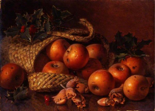 Apples In An Overturned Basket by Eloise Harriet Stannard