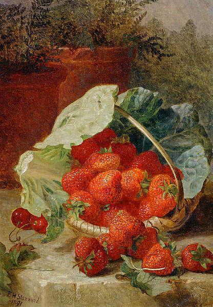 Strawberries In A Cabbage Leaf by Eloise Harriet Stannard