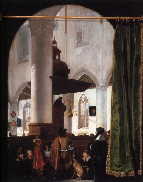 A Sermon In The Oude Kerk, Delft by Emanuel De Witte
