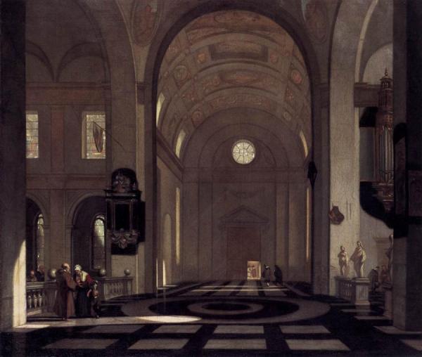 Interior Of A Baroque Church by Emanuel De Witte Oil Painting Reproductions