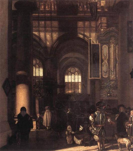 Interior Of A Church by Emanuel De Witte
