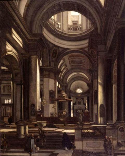 Interior Of A Church by Emanuel De Witte