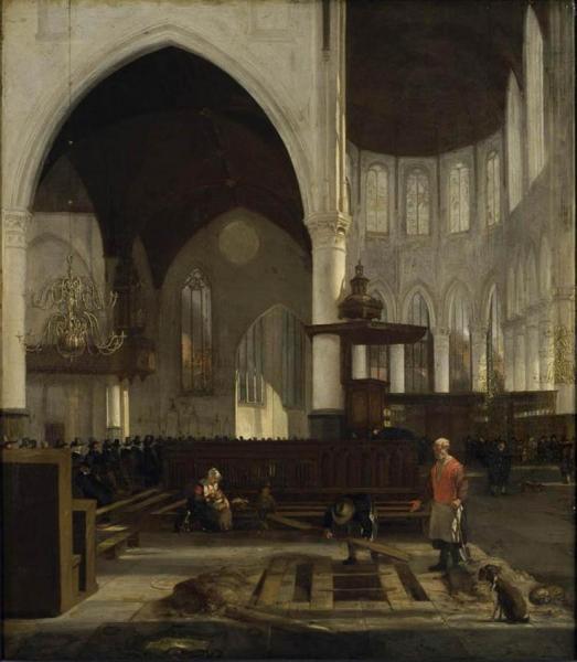 Emanuel De Witte Interior Of The Oude Kerk, Amsterdam