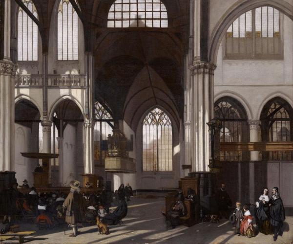 Interior Of The Oude Kerk In Amsterdam (south Nave) by Emanuel De Witte