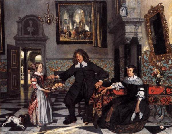 Portrait Of A Family In An Interior by Emanuel De Witte Oil Painting Reproductions