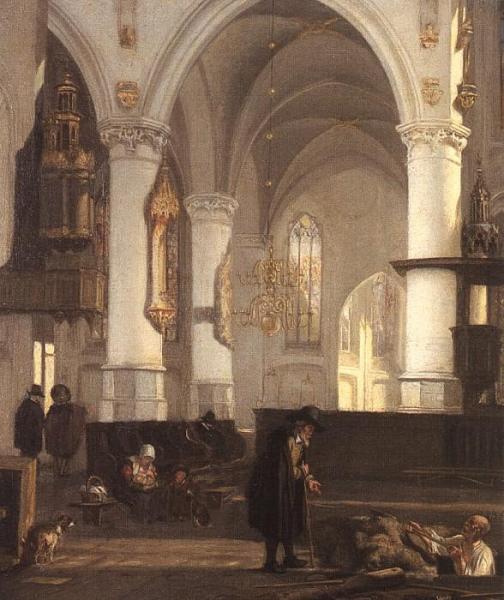 The Digging Of A New Grave In The Old Church Of Delft by Emanuel De Witte Oil Painting Reproductions