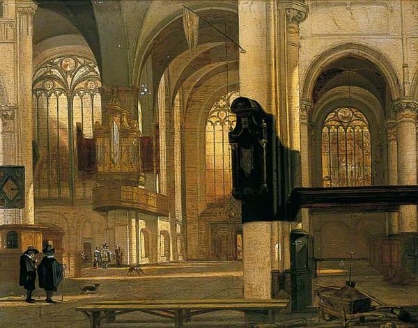 The Interior Of The Oude Kerk, Amsterdam by Emanuel De Witte Oil Painting Reproductions