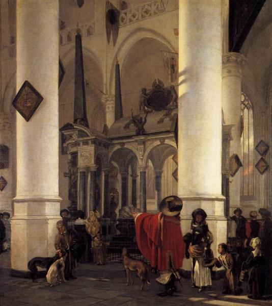 View Of The Tomb Of William The Silent In The New Church In Delft by Emanuel De Witte