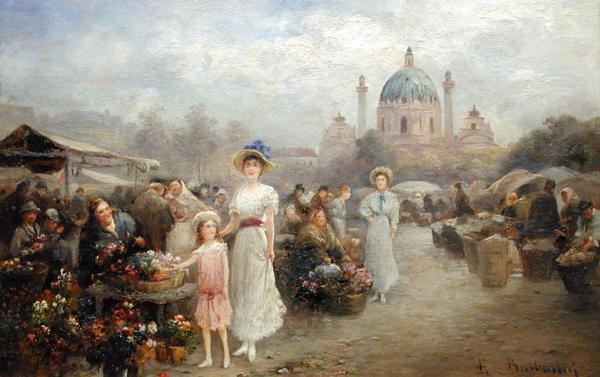Flower Market by Emil Barbarini