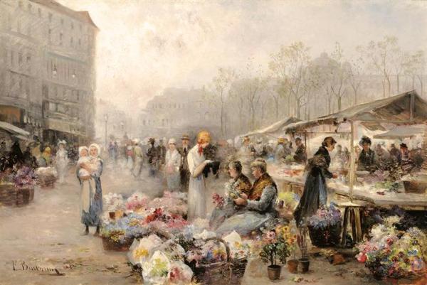 Flower Market In Nice by Emil Barbarini
