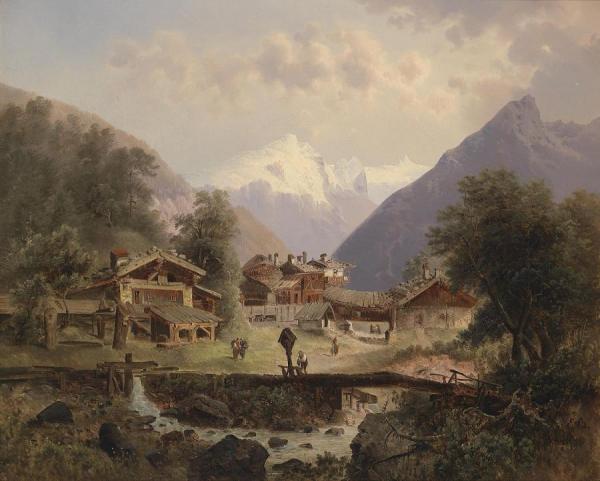 Gebirgsdorf by Emil Barbarini