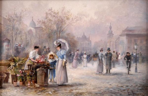 The Flower Market by Emil Barbarini