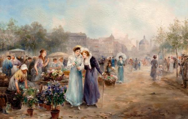 The Flower Market by Emil Barbarini