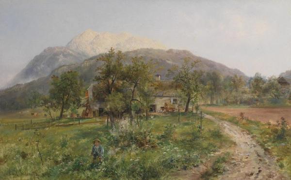View Of Dobratsch by Emil Barbarini