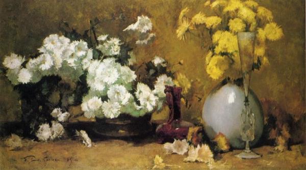 Chrysanthemums by Emil Carlsen Oil Painting Reproductions