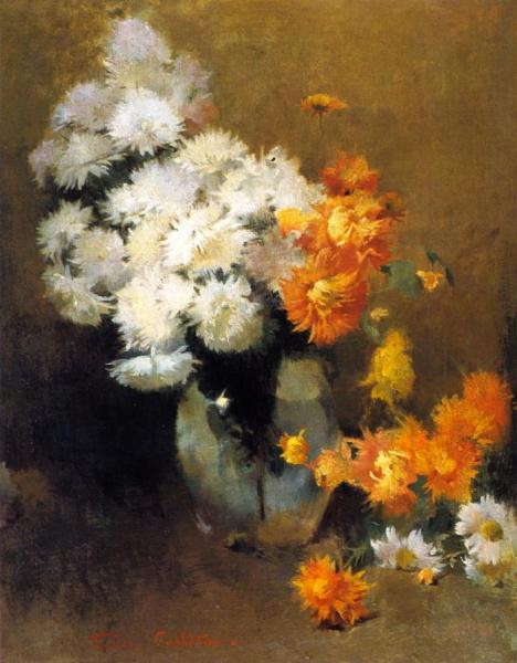 Spider Dahlias by Emil Carlsen Oil Painting Reproductions
