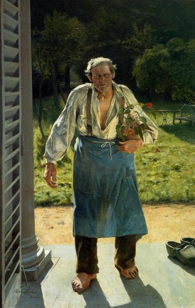 The Old Gardener by Emil Claus