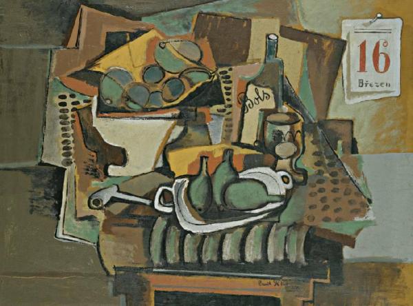 Emil Filla Still Life With Calendar