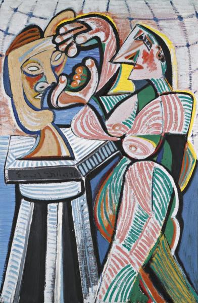 Sculptress In The Studio by Emil Filla