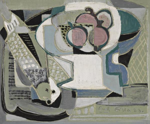 Emil Filla Still Life With Fruit And Fish