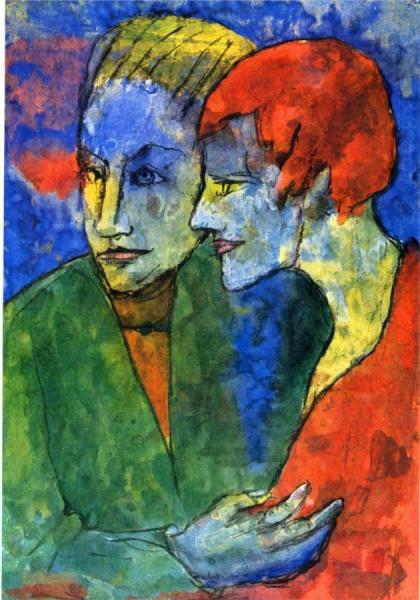 A Young Couple by Emil Nolde