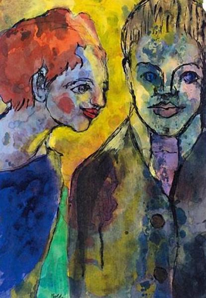 A Young Couple  Ii. by Emil Nolde Oil Painting Reproductions