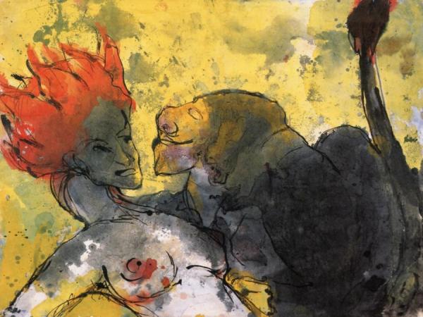 Animal And Woman by Emil Nolde