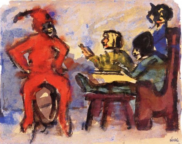 Auerbach's Cellar by Emil Nolde Oil Painting Reproductions