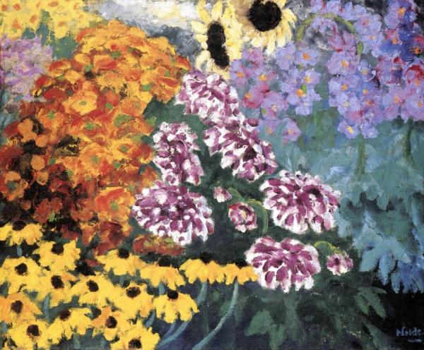 Autumn Flower Garden (b) by Emil Nolde