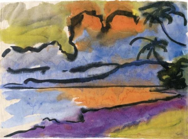 Bay With Palm Trees by Emil Nolde