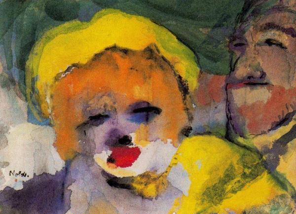 Blonde Girl And Man by Emil Nolde