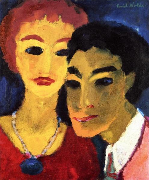 Brother And Sister by Emil Nolde