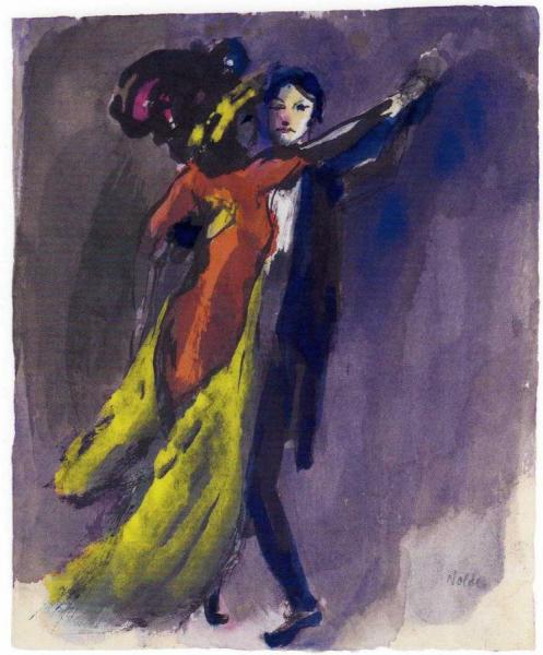 Couple Dancing by Emil Nolde Oil Painting Reproductions