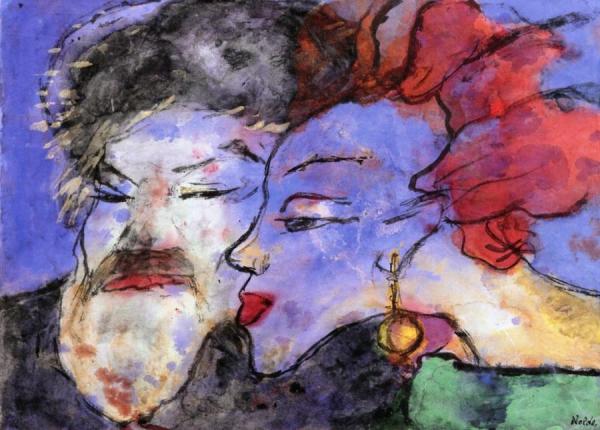 Couple - Fantasies by Emil Nolde Oil Painting Reproductions