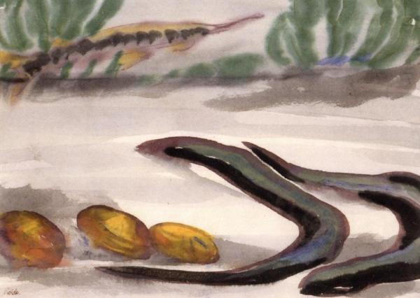 Eels And Mussels by Emil Nolde