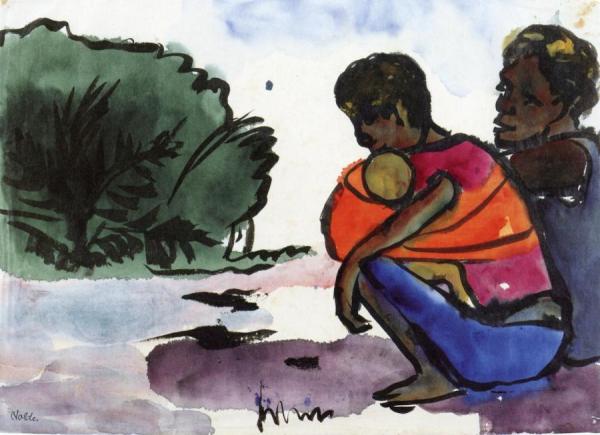 Family At The Edge Of The Woods by Emil Nolde