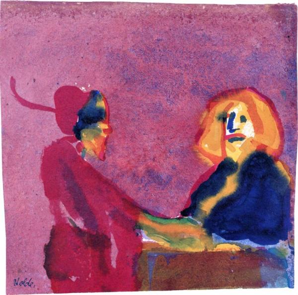 Faust And Mephistopheles by Emil Nolde
