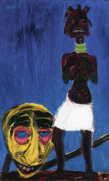 Figurine And Mask by Emil Nolde Oil Painting Reproductions