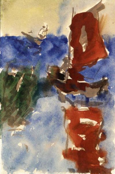 Fishing Boats In The Wadden See by Emil Nolde Oil Painting Reproductions