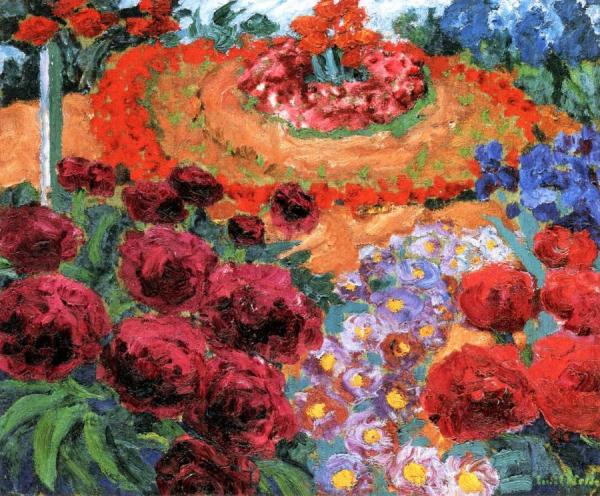 Flower Garden (l) by Emil Nolde