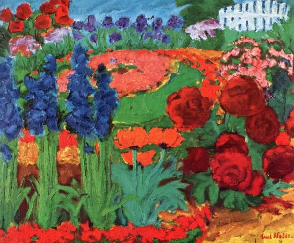 Flower Garden (n) by Emil Nolde Oil Painting Reproductions