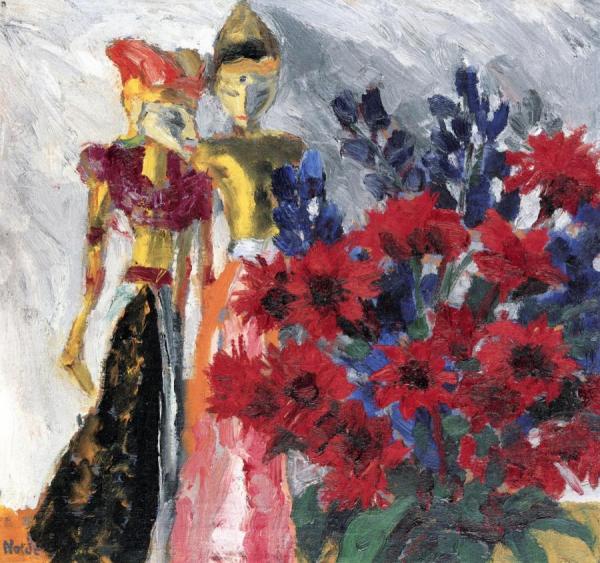 Flowers And Wayang by Emil Nolde